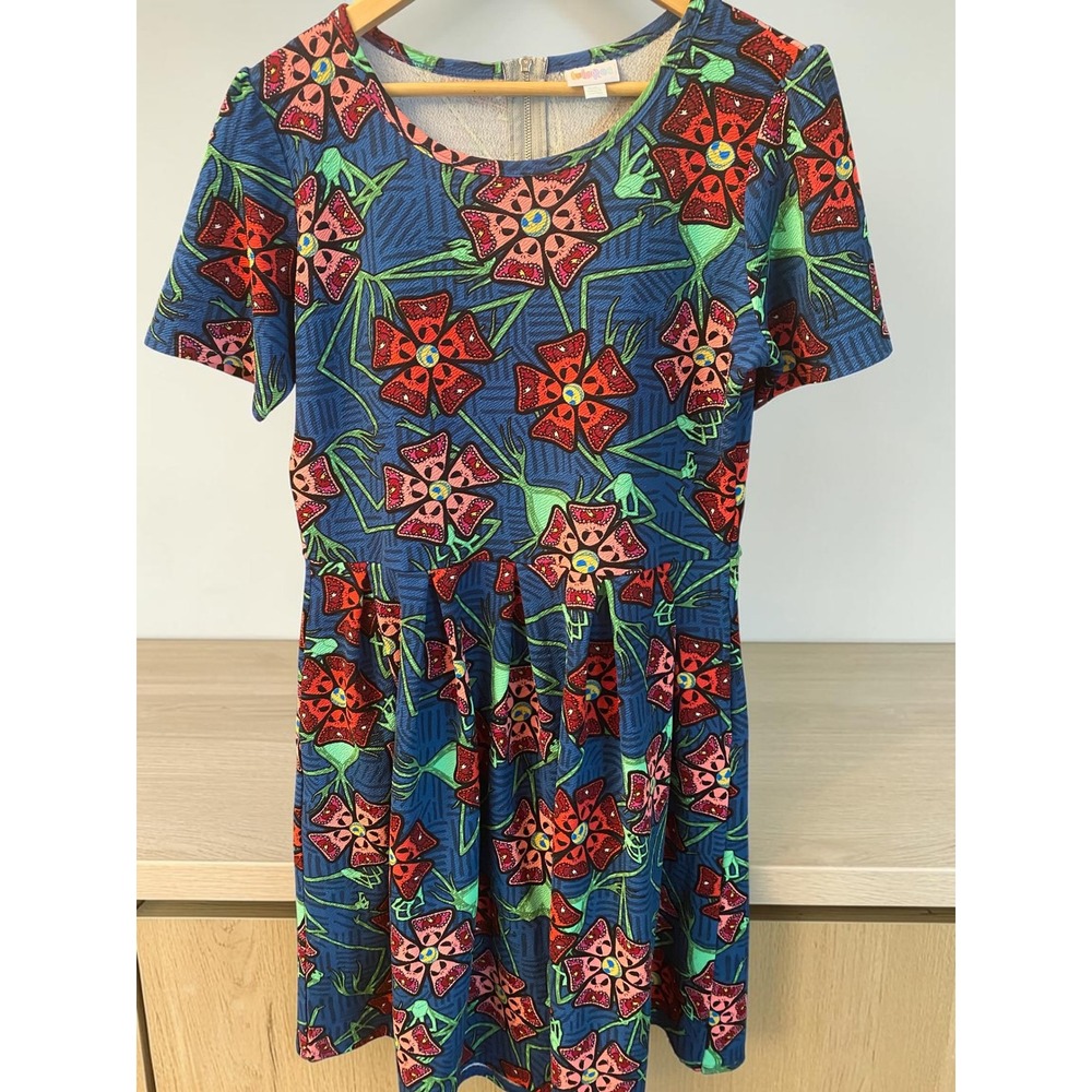 LuLaRoe‎ Disney Nightmare Before Christmas Womens 2XL Amelia Fit Flare Dress